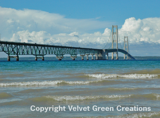 Spanning the Straits of Mackinac, the Mackinac Bridge is the world's 16th longest suspension bridge and the 3rd longest in the Nation.  It connects Michigan's Lower Peninsula and Upper Peninsula.  Connecting city's are Mackinaw City and Upper Peninsula's St. Ignace.  